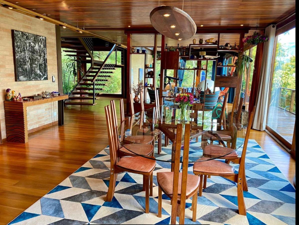 Campos do JordãoCasa De Vidro Com Vista Mantiqueira - Com Cafe E Staff别墅 外观 照片