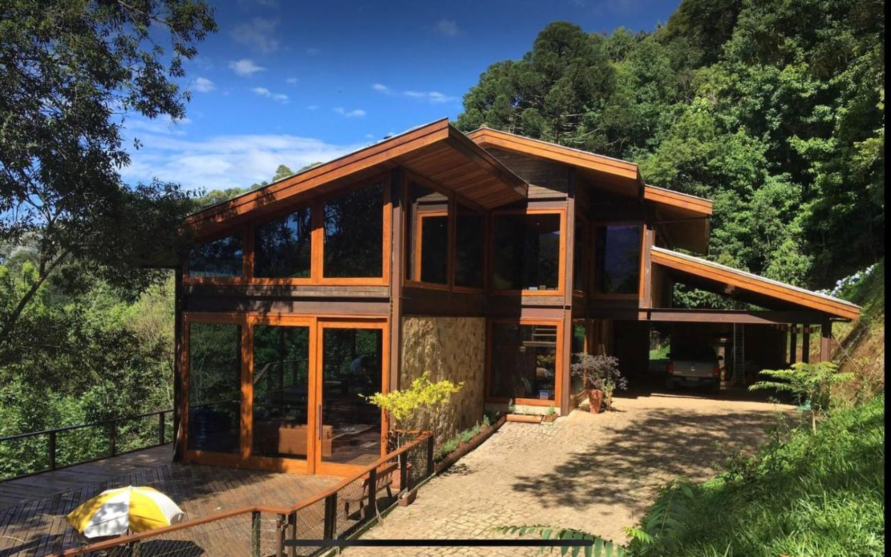 Campos do JordãoCasa De Vidro Com Vista Mantiqueira - Com Cafe E Staff别墅 外观 照片
