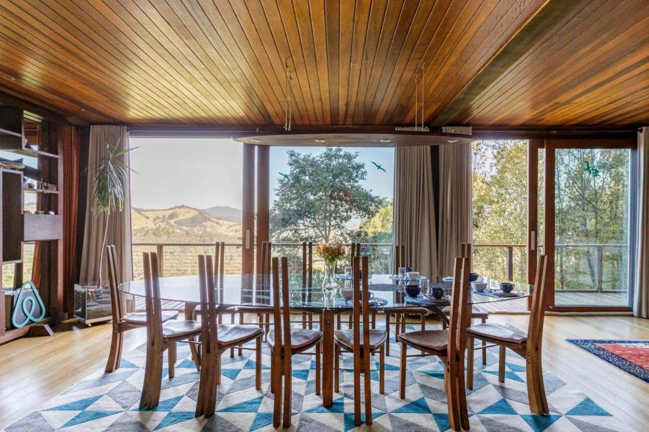 Campos do JordãoCasa De Vidro Com Vista Mantiqueira - Com Cafe E Staff别墅 外观 照片